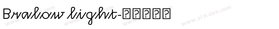 Bralow light字体转换